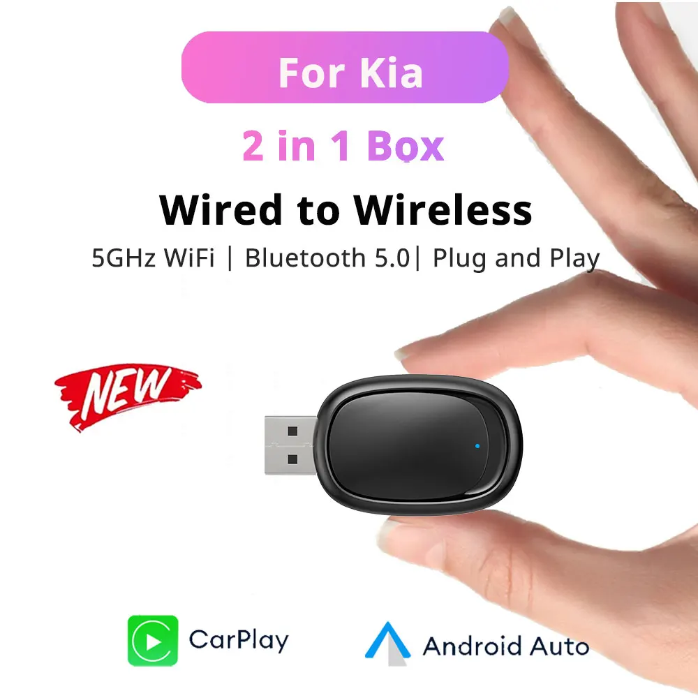 Проводной и беспроводной адаптер CarPlay для OEM-автомобильной стереосистемы с USB Plug