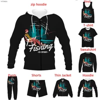 new 3d print pattern fishing clothes t shirtsweatshirtzip hoodiesthin jacketpants four seasons casual a2474