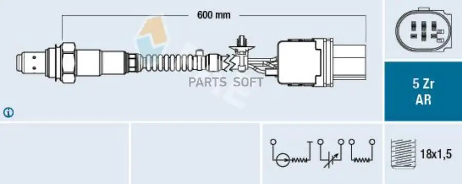 FAE 75159 Лямбда-зонд широкополосный