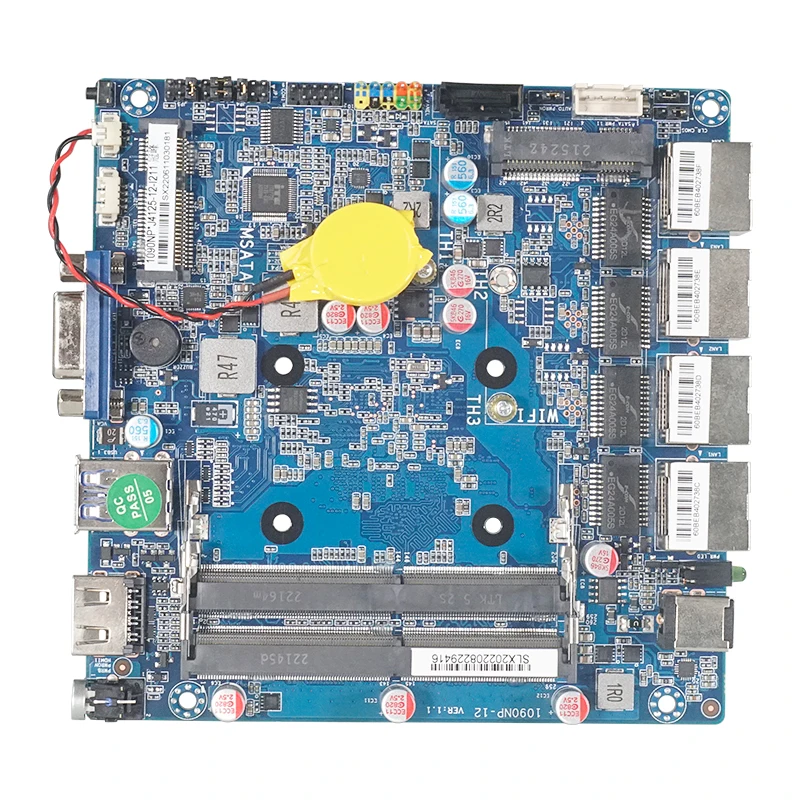 

Мини материнская плата с мягкой маршрутизацией 120x120 мм Intel J4125 4 ядра 4LAN Gigabit 2,5G Ethernet DDR4 mSATA