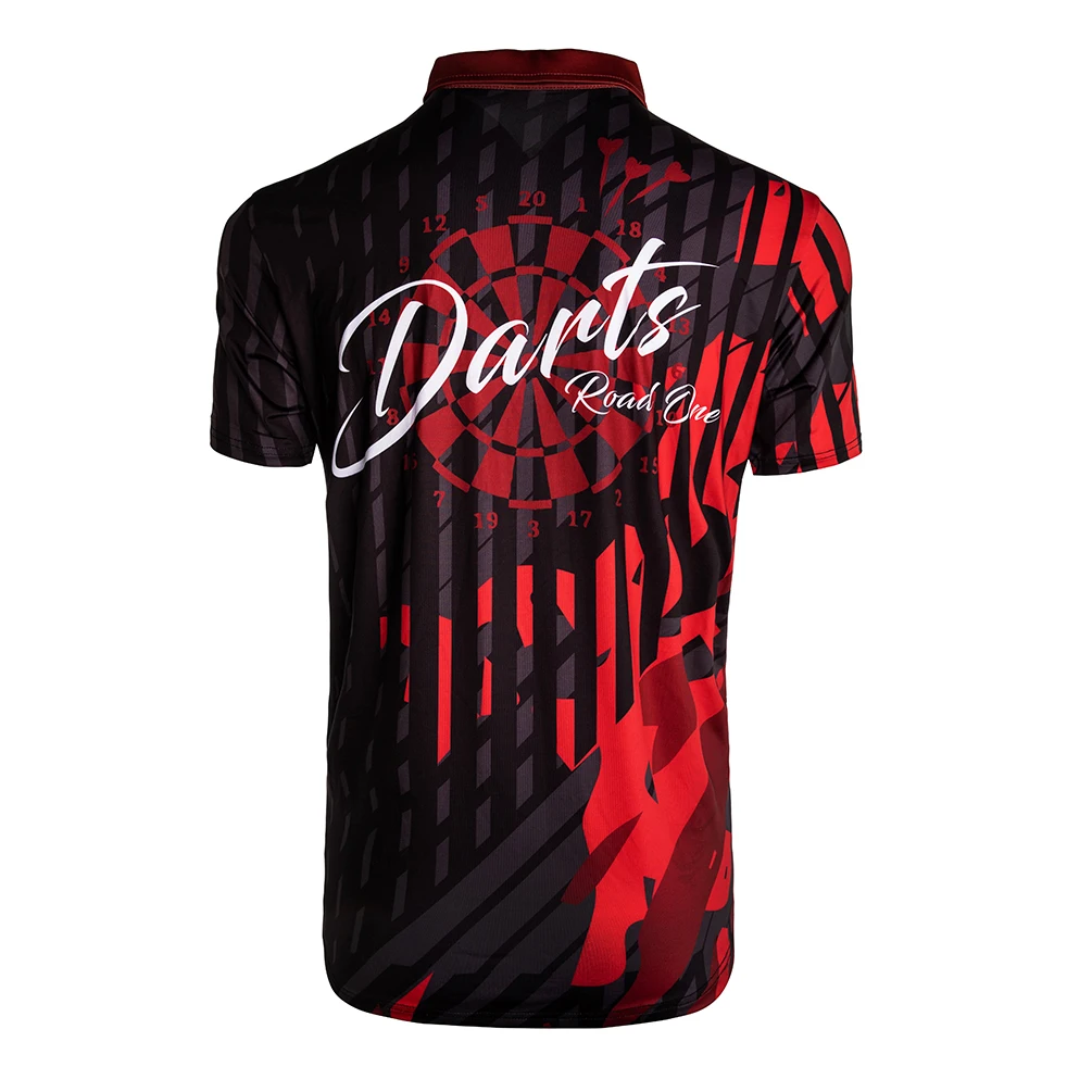 CUESOUL 929 New Launch DARTS ROAD ONE Breathable Dart Shirt Dart Jersey Can be Personalised for Teams Dart Shirt-Brown