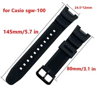 for casio sgw 100 silicone strap watchband men women rubber sport waterproof replacement wrist band bracelet belt