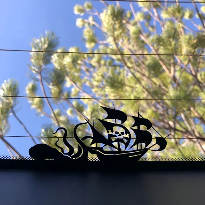 Пиратский корабль Кракен виниловая наклейка окно автомобиля бампер наклейки