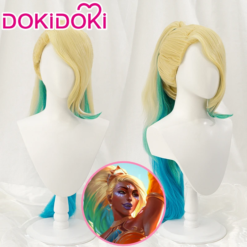 

Длинный парик DokiDoki из игры «League of Legends» для косплея «Nidalee»