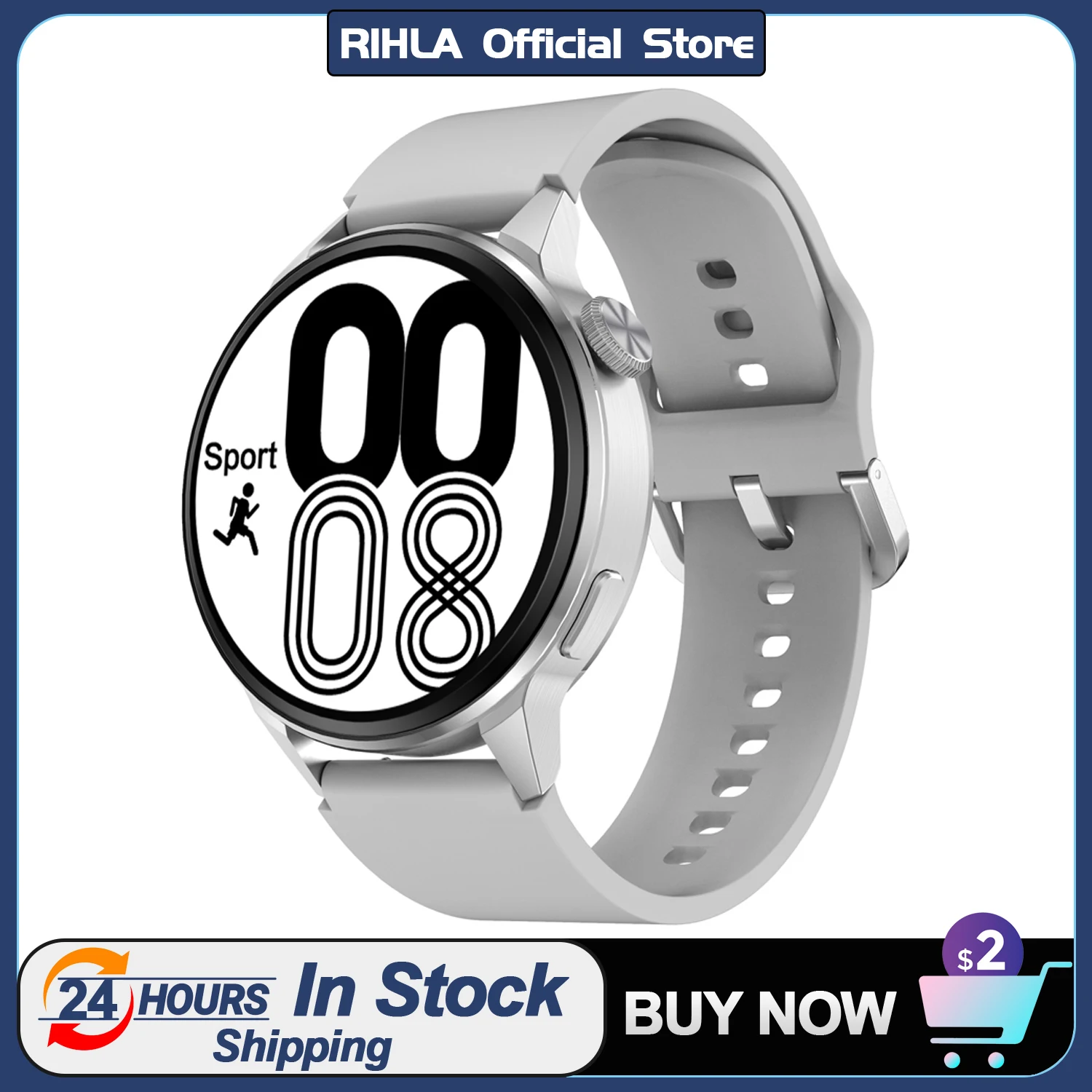 

Смарт-часы RIHLA DT4 для мужчин и женщин, NFC 390*390, Bluetooth, голосовой помощник, пароль, GPS-трекер, беспроводное зарядное устройство