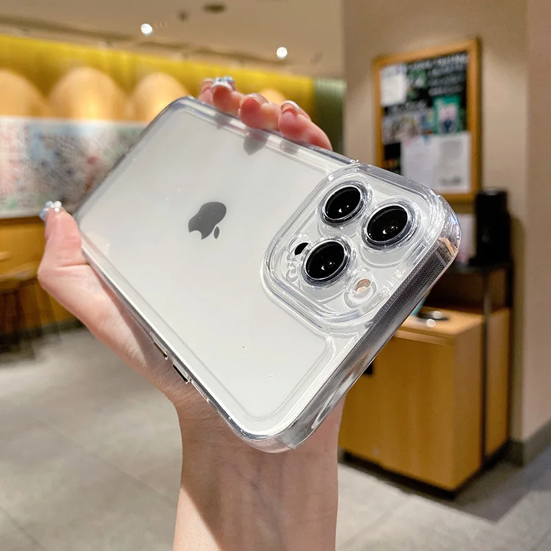 Чехол для телефона iPhone 11 12 13 Pro XS Max XR X 7 8 SE2020 7Plus Роскошный прозрачный мягкий