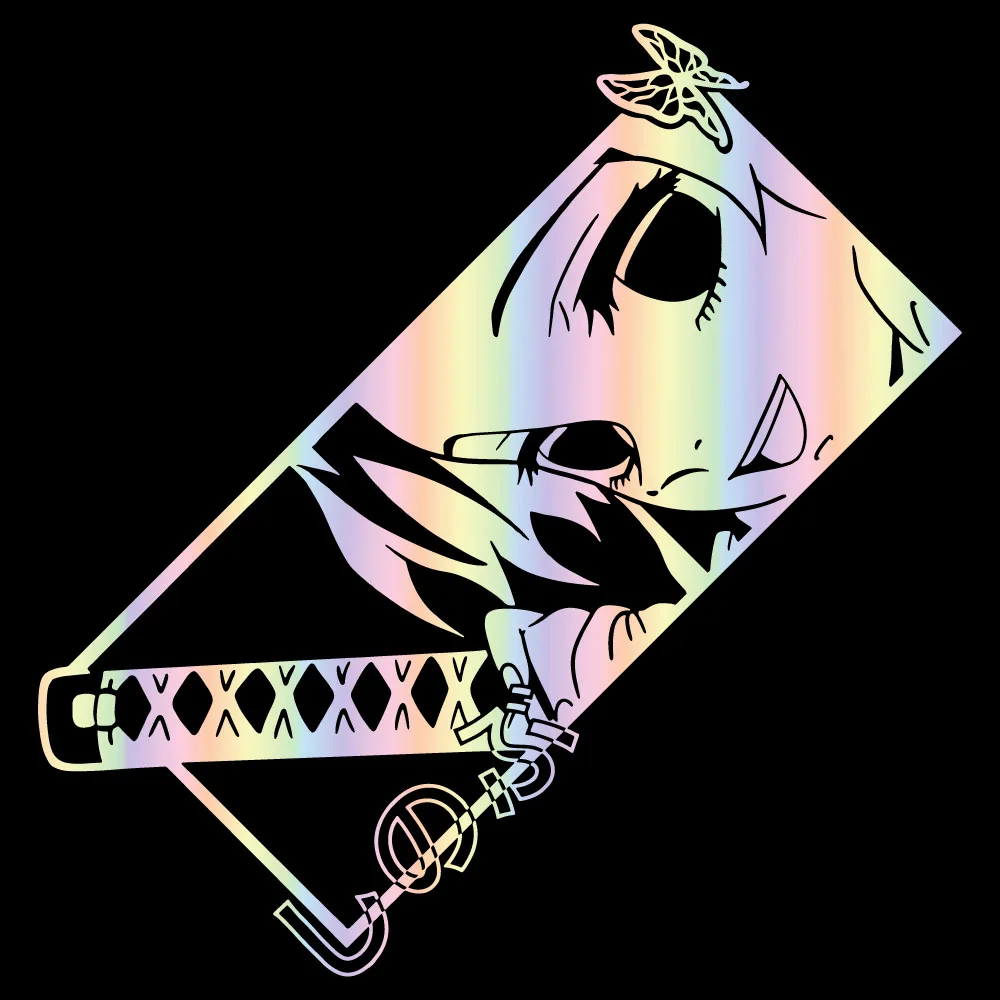 

Аниме автомобильные наклейки Бабочка демон Виниловые стикеры водонепроницаемые JDM голографические Автомобильные наклейки Авто Декорации для бампера заднего окна двери