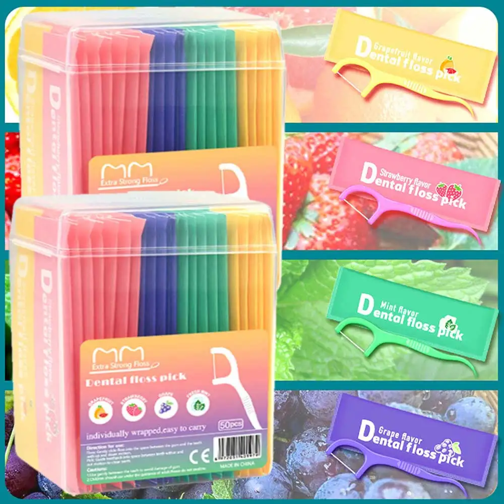 Стоматологическая нить Hilo Dental 100 шт./2 коробки индивидуальная упаковка смешанные 4