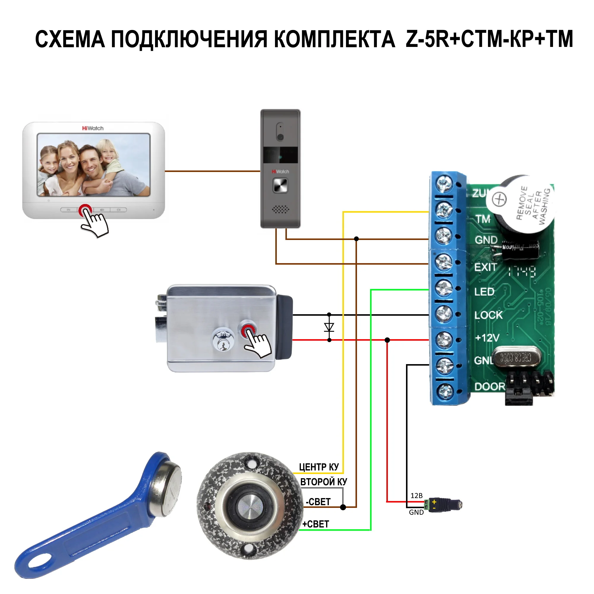 Управление электромагнитным замком