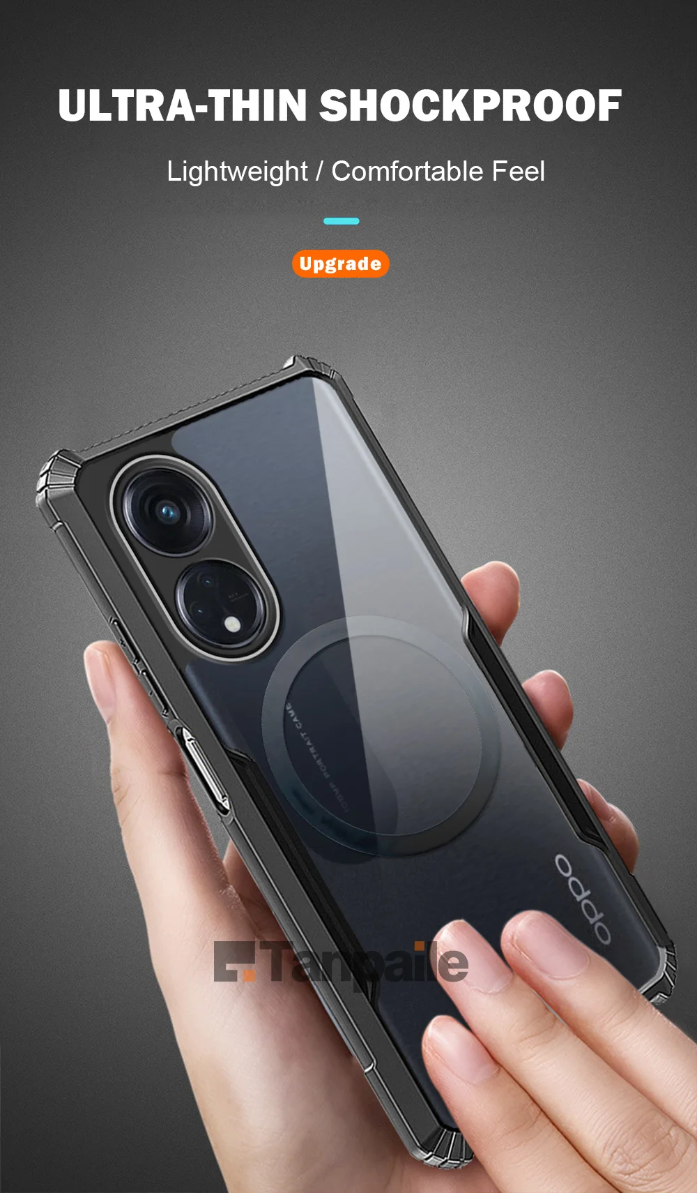 Ультратонкий Магнитный чехол-бампер для телефона OPPO Reno 8T 4G