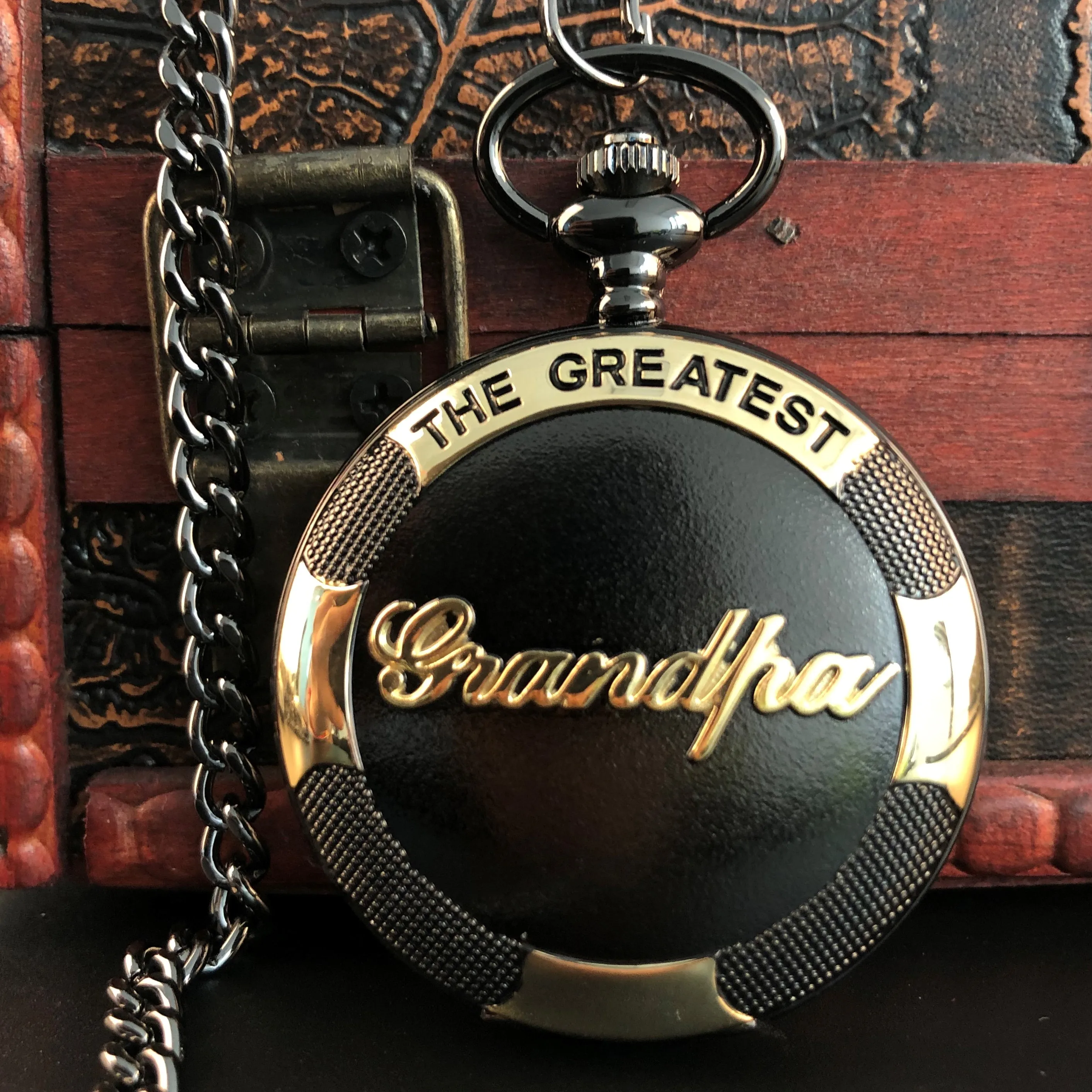 

Antique Vintage Men's Quartz Pocket Watch Necklace Grandpa Carving Commemorative Pocket Watch Gift For Grandpa reloj de bolsillo