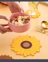 japanese pvc dinner mat ins cup mat anti scalding mat lovely sunflower heat insulation mat table mat bowl mat pot mat
