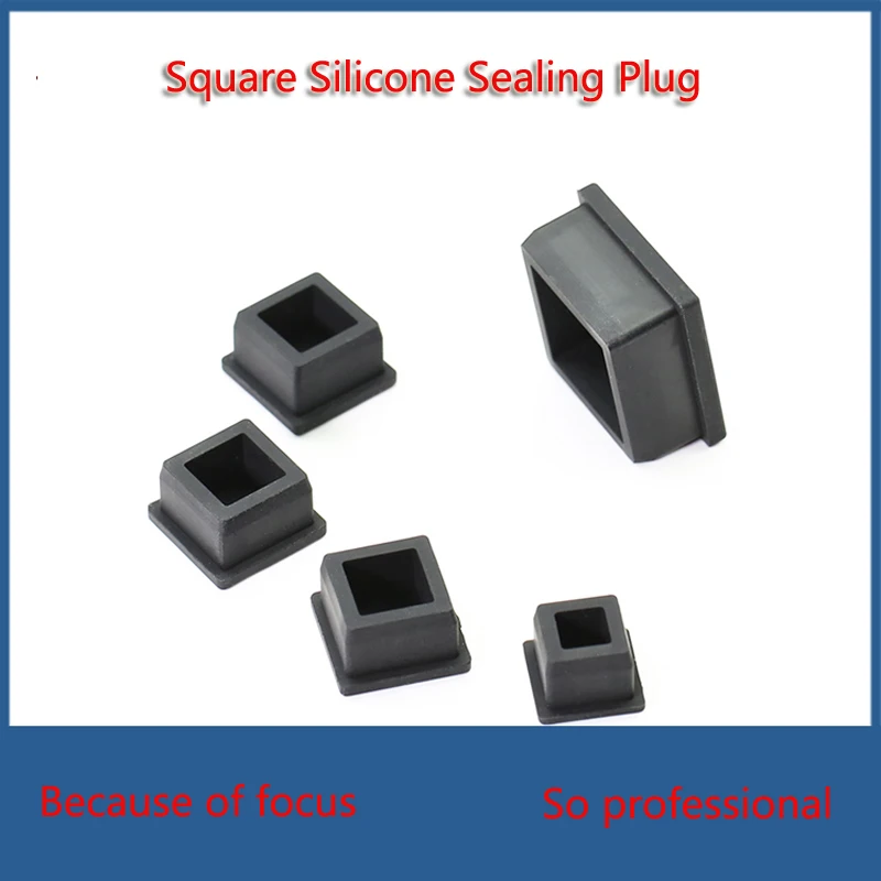 

9.6-28.6mm Black T-shaped Rubber Plug With Hole Silicone Plug Square Tube Bulky Head High Temperature Elastic Tube Plug