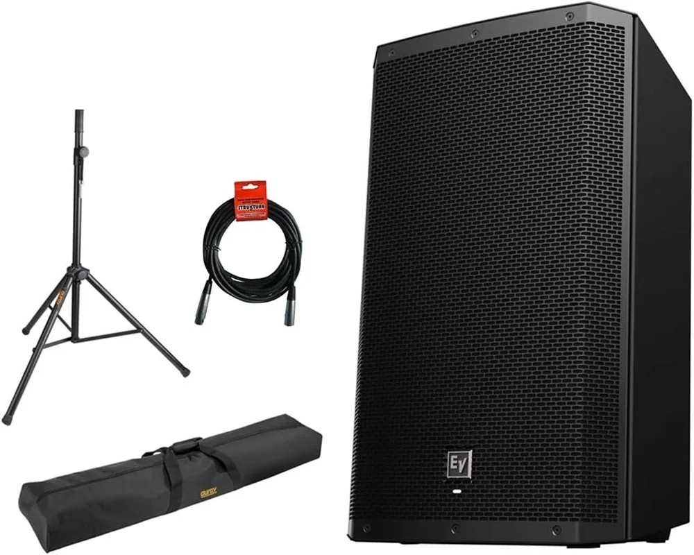 

HOT SELLING ElecTro-Voice ZLX-15BT 15" 2-Way 1000W Bluetooth Powered Loudspeaker (Black) with Steel Speaker Stand, Stand Bag