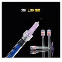 skin prick needle piercing transparent glue clear tip cap injection needle 34g 1 5mm 4m for pharmaceutical