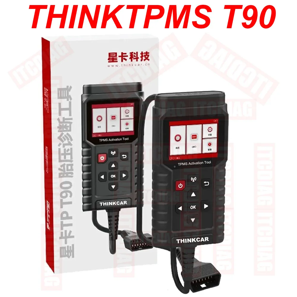 

НОВЫЙ V1.35 ThinkCar THINKTPMS TP T90 Программатор TPMS 315 МГц 433 МГц 2 в 1 Инструмент для диагностики давления в автомобильных шинах Инструмент для обслуживания датчика TPMS