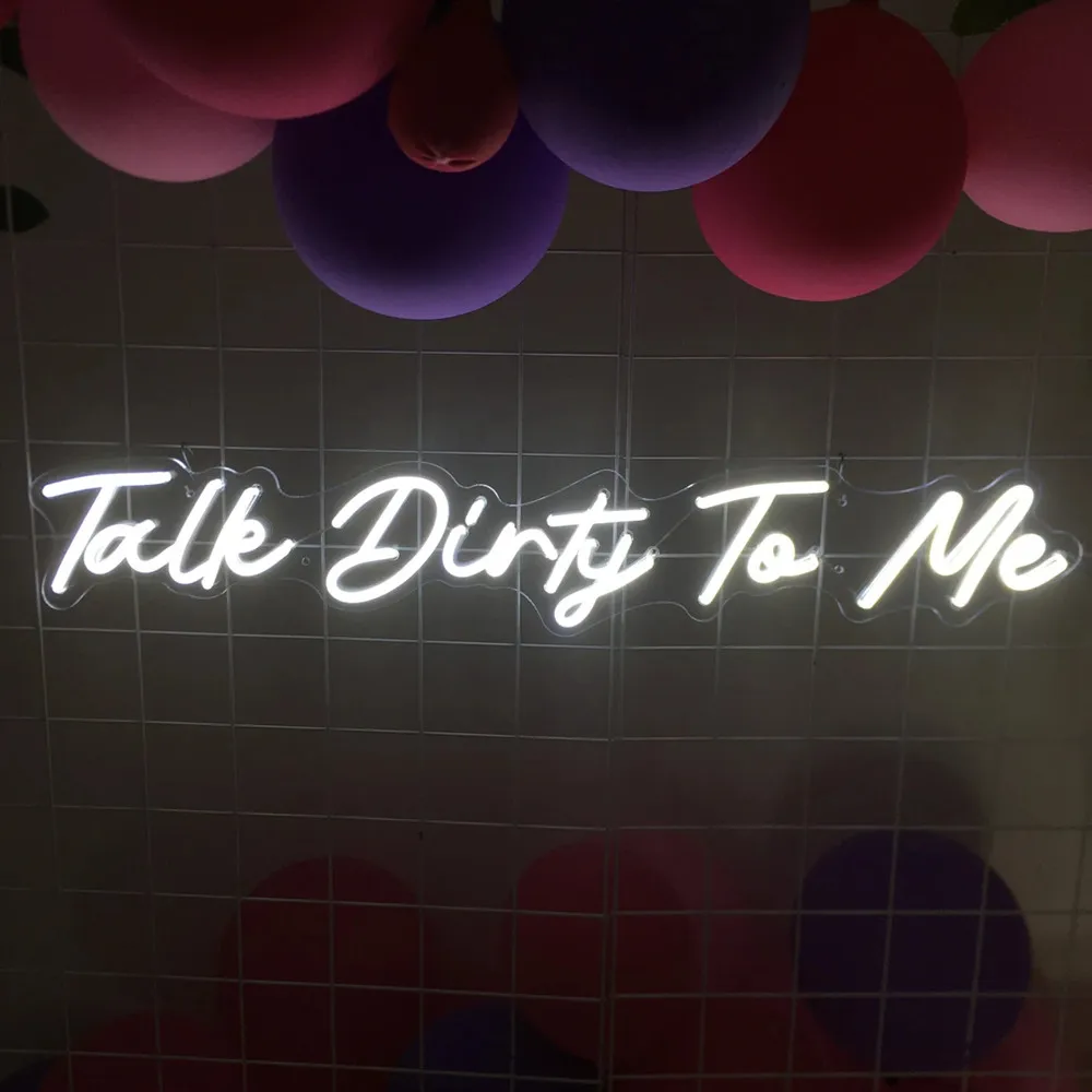 Wanxing Neon Signs Bar Light talk Dirty to me Mub Decor Room Wall Decor Neon Mural LED Personalized Custom