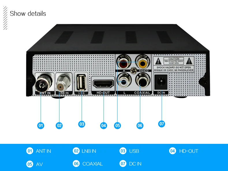 Мини-ТВ-приставка DVB T2 Ricevitore H265 ТВ-тюнер Full-Hd 1080P ТВ-приставка с цифровым