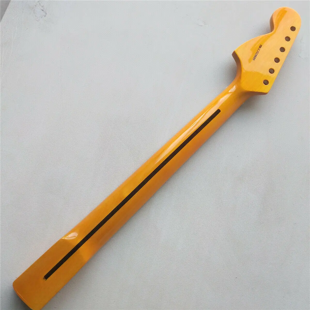 22 fret 25.5 inch Big head Guitar neck Maple Fingerboard Classic dot Inlay Yellow New Replacement 1set enlarge