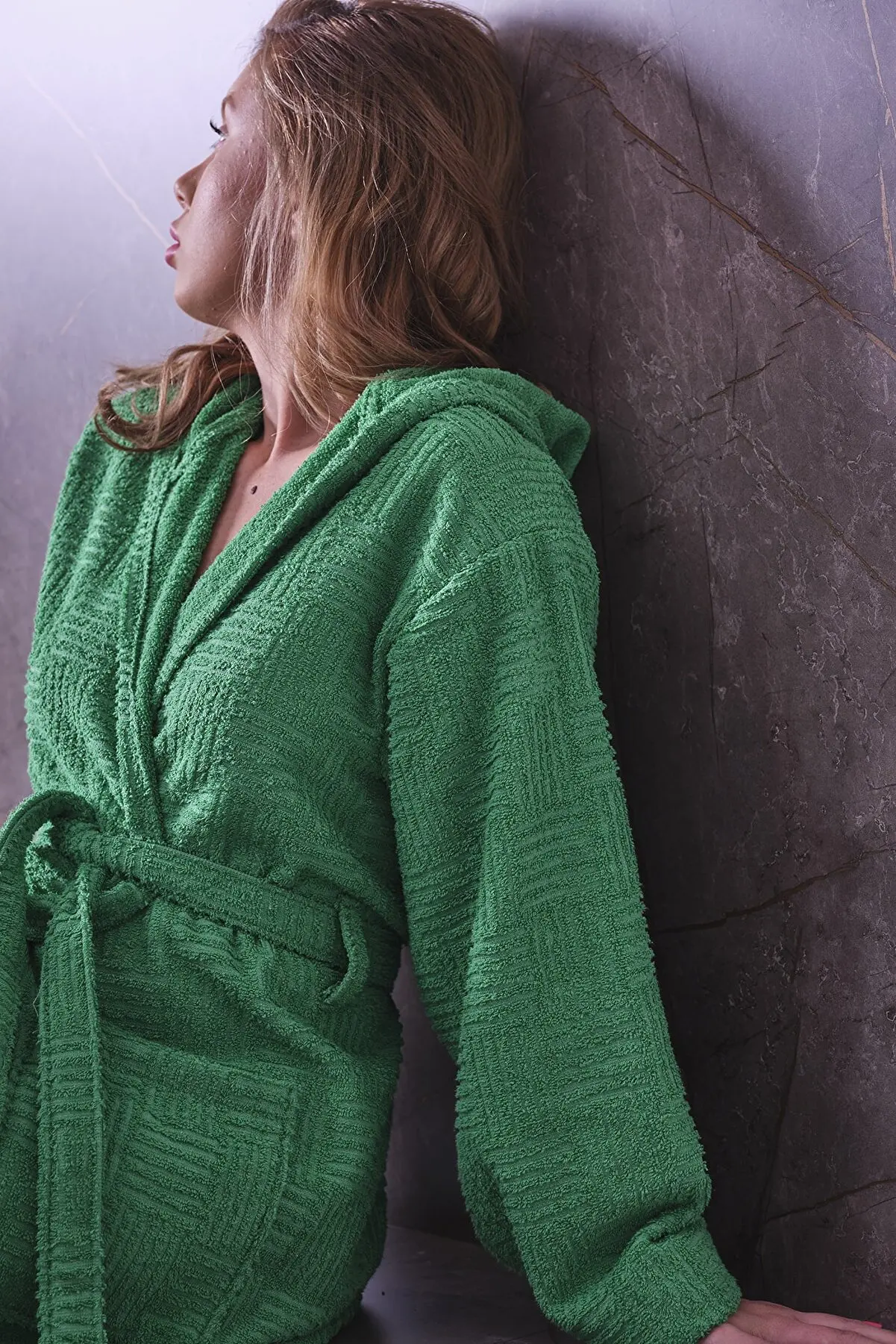 Сверхмягкий хлопковый банный халат с капюшоном в современном стиле комплекты