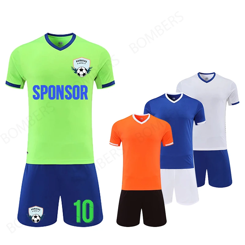

New Adult Kid Soccer Jerseys Set Boys Short Sleeve Football Training Suit Football Jersey Set Sportswear Uniforms DIY Custo