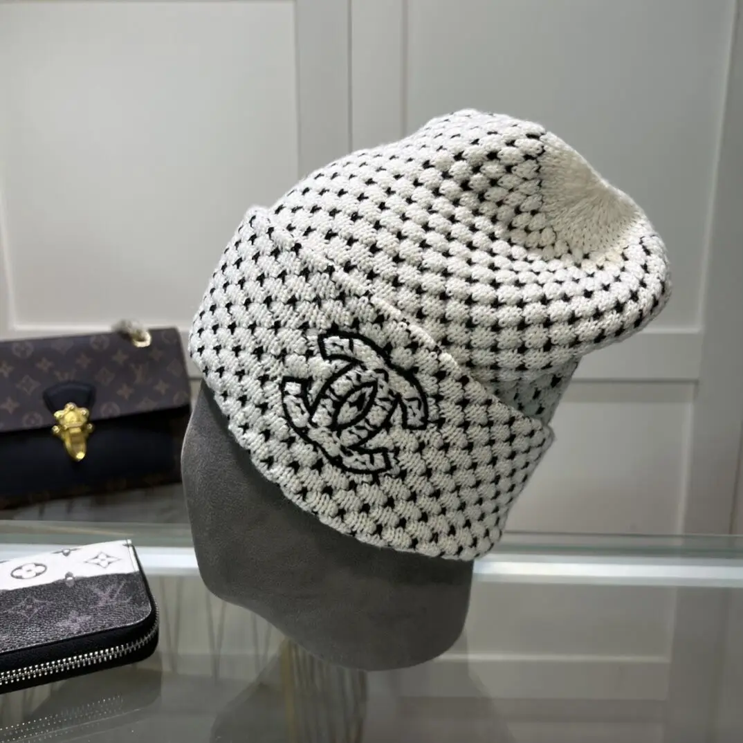 В Шляпной Моде Вязаный Стиль Шанель Копирует 1:1 Мужчины И Женщины Зимняя Теплая