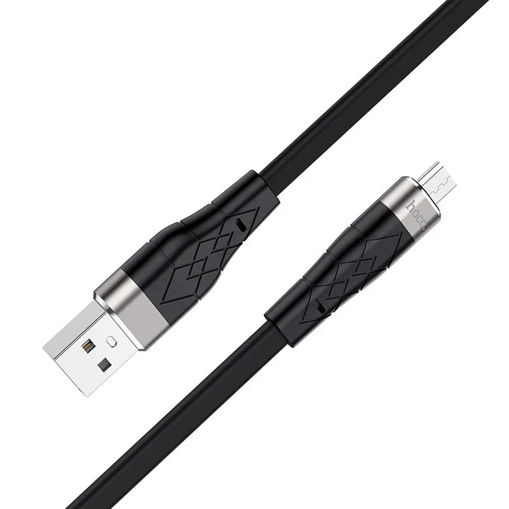 USB кабель HOCO X53 Angel MicroUSB 2.4А 1м силикон (черный) |