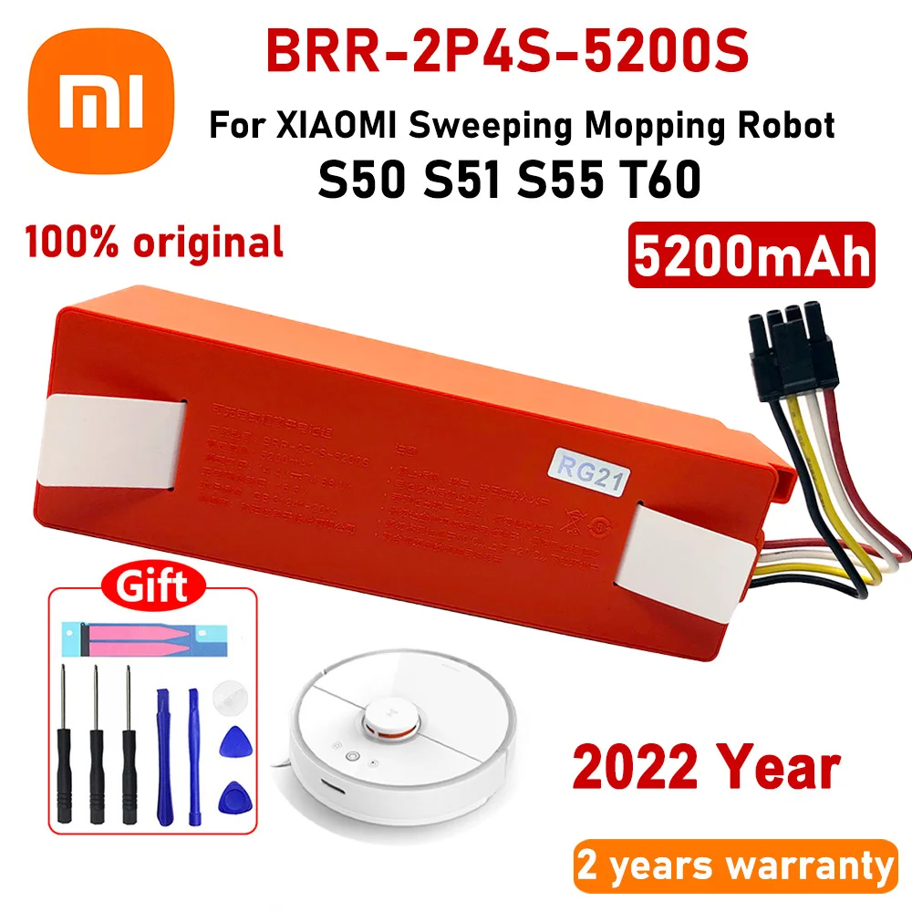 100% оригинал BRR-2P4S-5200D Xiaomi Mijia Roborock S50 S51 робот для чистки подметания Xiaomi SKV4022GL сменная батарея