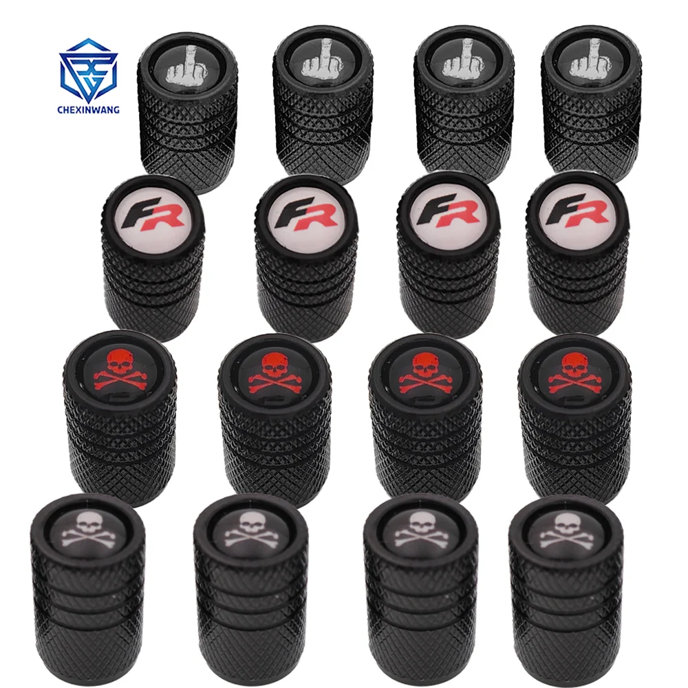 

4Pcs Car Tire Valve Stems Cap Knurling Style Tire Valve Cap Aluminum Tire Wheel Stem Air Valve Cap for Motorcycles Trucks Bikes