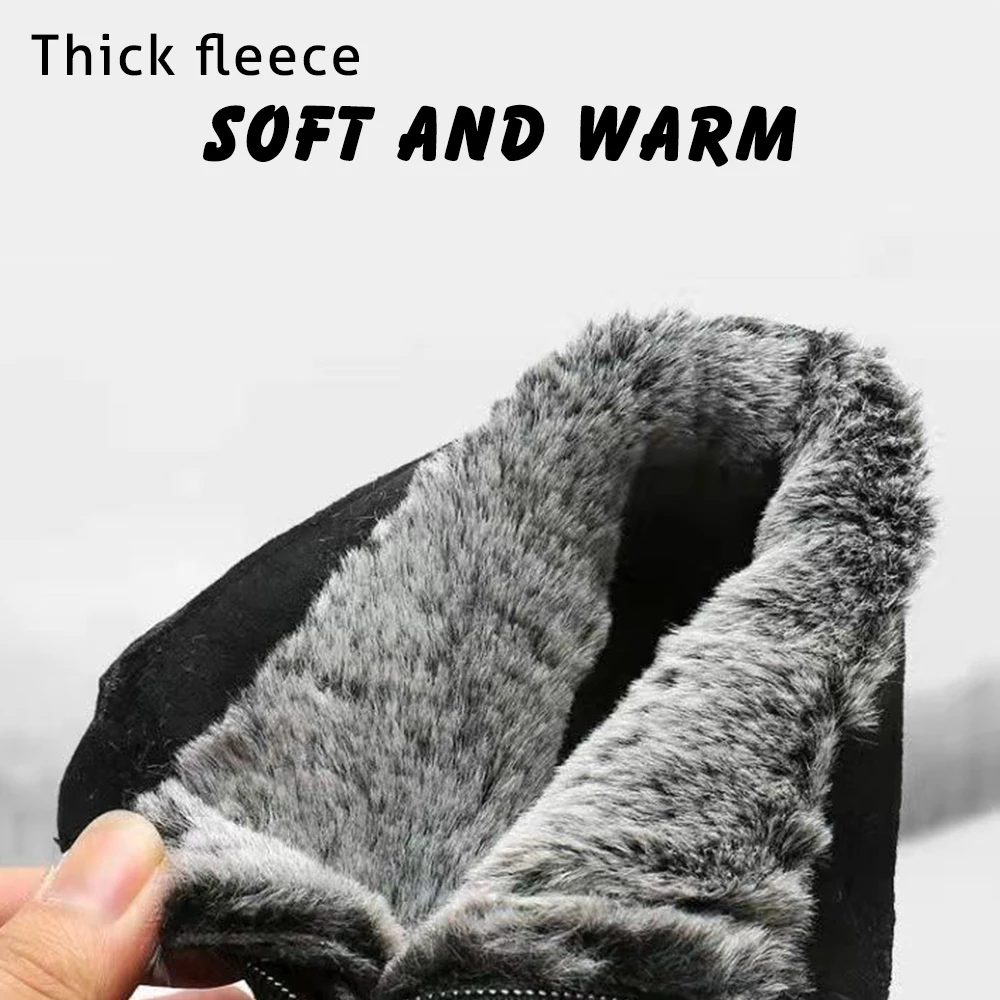 Ladies Boots Shoes 2022 Warm Plush Ankle Boots Female Elegant  Microfiber Leather Non-slip Snow Winter Zip up Boots for Women