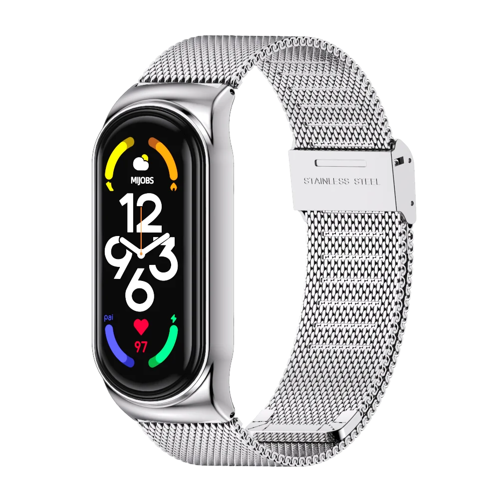 

Ремешок для Mi Band 7, металлический браслет для Xiaomi Mi Band 6 5 4 3, NFC