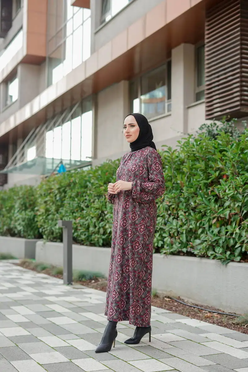 

Новое Модное Длинное Платье Hijab с рисунком, хиджаб, мусульманская одежда, стильная элегантная африканская Дубай, Турецкая одежда, Лидер прод...