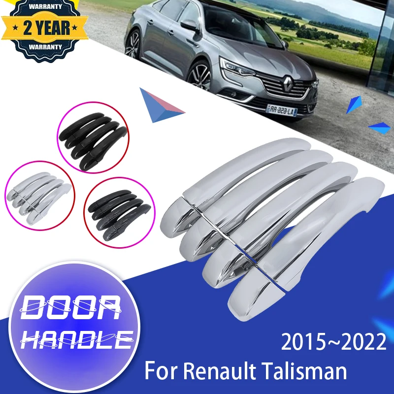 

Car Chrome Door Handle For Renault Talisman Samsung SM6 2015~2022 2019 2020 Auto Door Handle Cover ABS Car Accessories Stickers