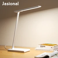 jasional led table lamp for bedroom reading study home office timer touch foldable computer desk light fixture free shipping