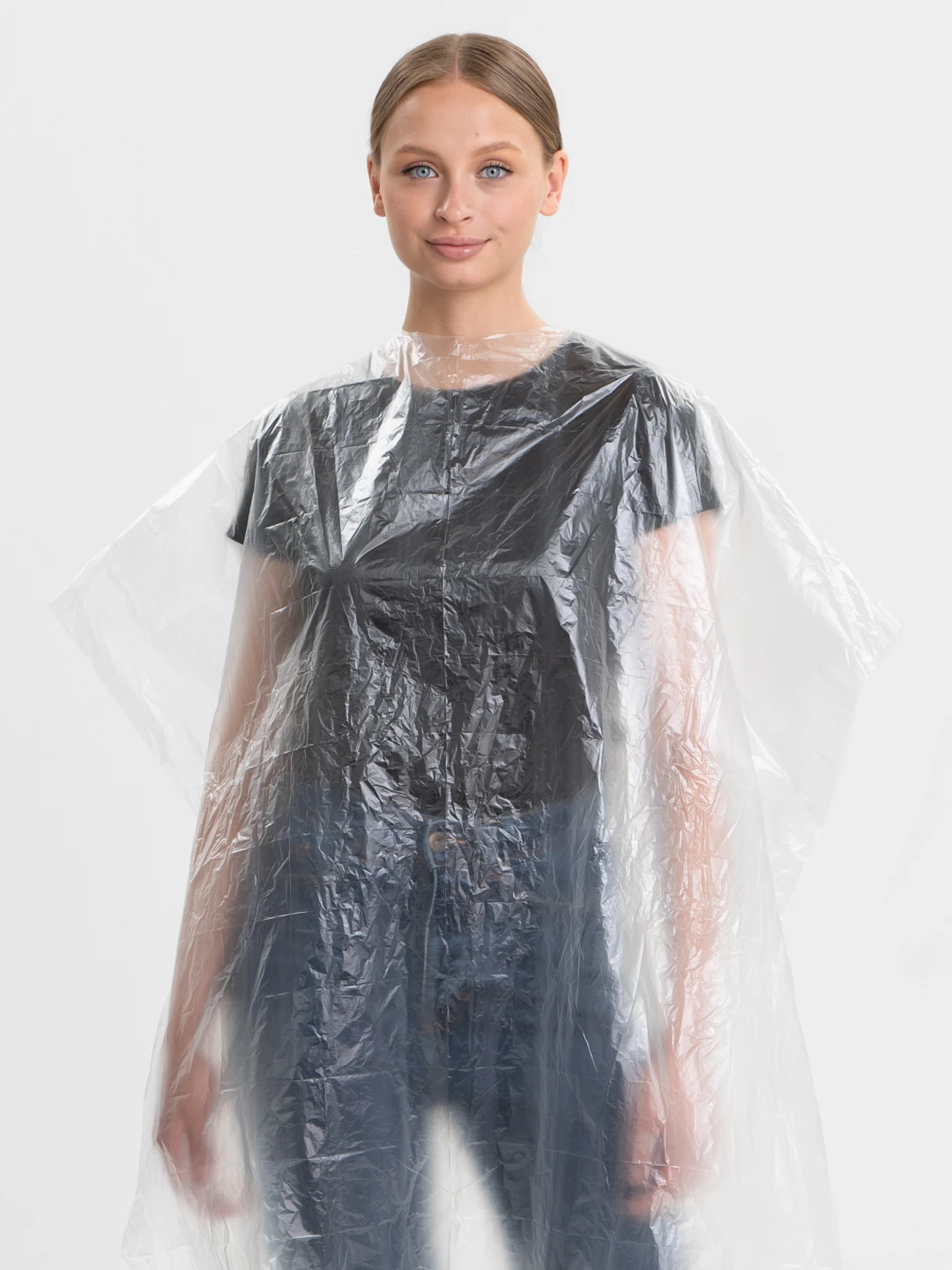 /уп. пеньюар для парикм п/э лайт прозрачный 160х100 50 шт/упк, 603-827 "чистовье". одноразовые пеньюары парикмахерские. пеньюар полиэтиленовый 50 шт. пеньюар пэ 100*140 50шт зеленый.