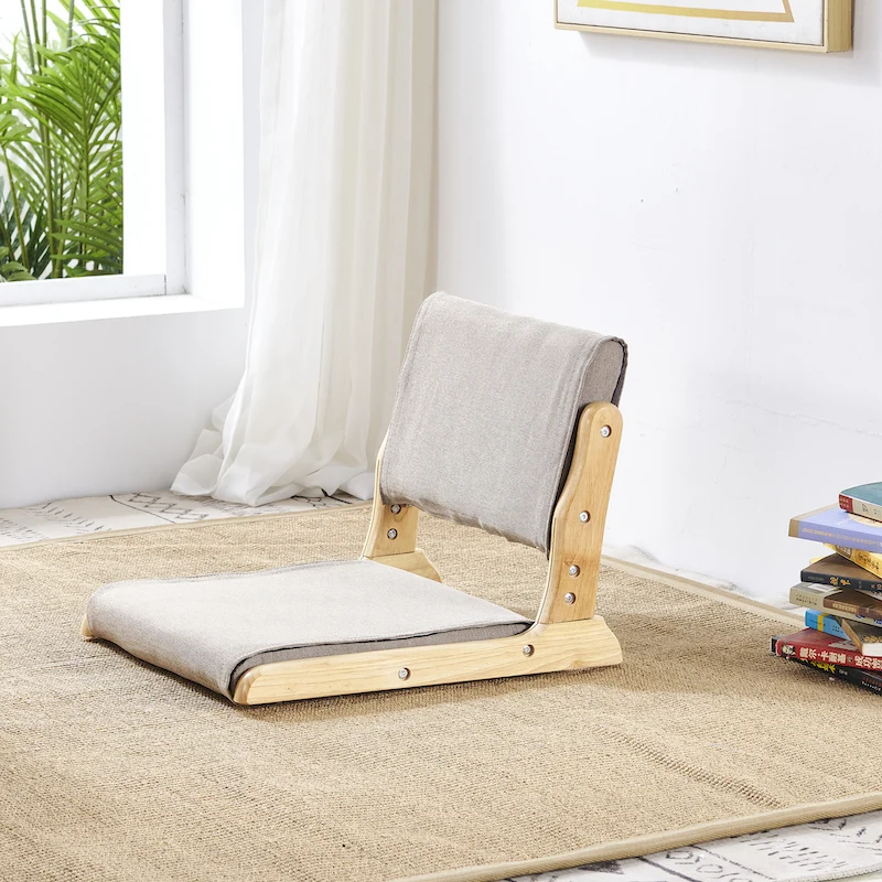 Складное кресло с поддержкой спинки уникальное японское для медитации подушкой