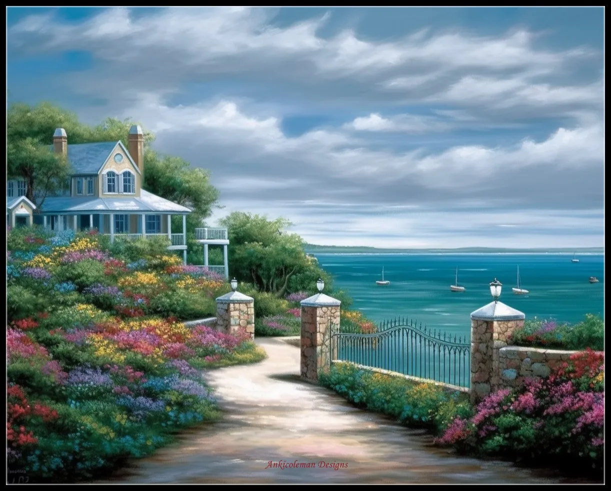 

Embroidery Counted Cross Stitch Kits Needlework - Crafts 14 ct DMC Color DIY Arts Handmade Decor - Tranquility Bay