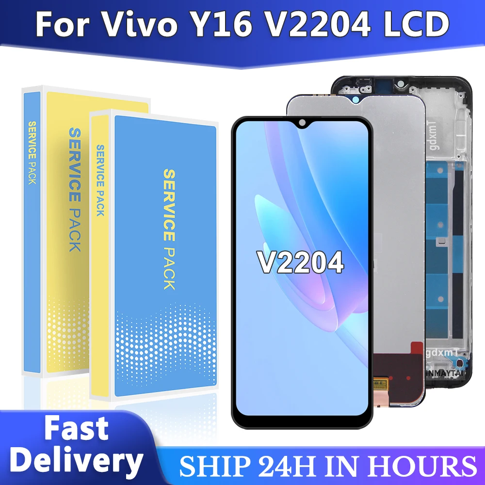 6 51 ''для Vivo Y16 ЖК-дисплей с цифровым преобразователем сенсорного экрана в