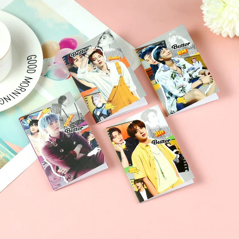 

KPOP Bangtan Boys Butter Proof Album Figure Painting Notebook Handbook Cards Kim Taehyung JungKook JIMIN Fans Collections C71