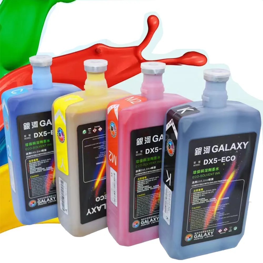 

1000ml Galaxy DX5 Eco solvent Ink for Epson XP600/DX5/DX7 printhead for Xuli Human Chinese brand Large format Printer