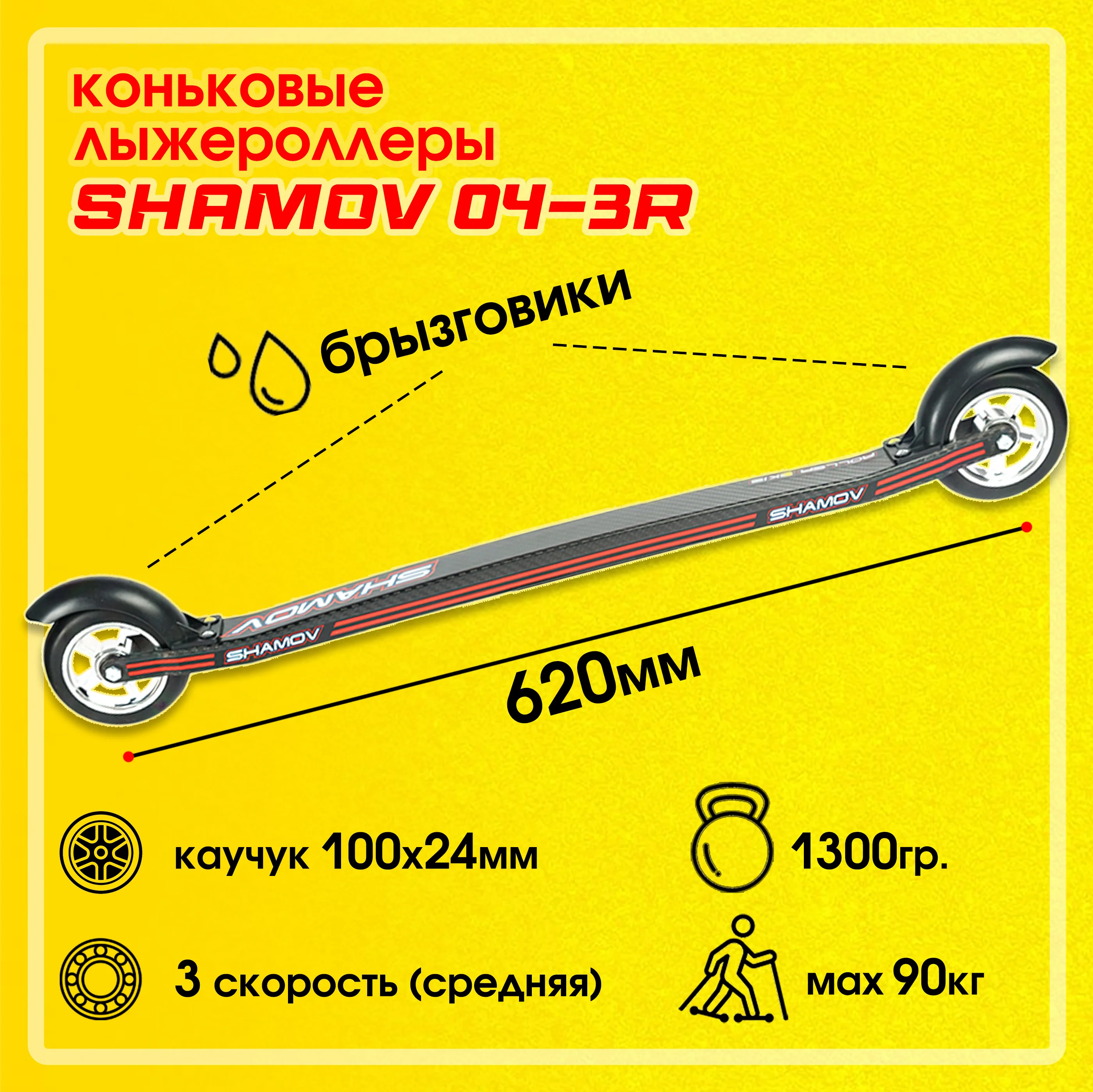 Рисунок 2 - Лыжероллеры коньковые Shamov 04-3R