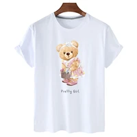 women t shirt %d0%ba%d1%80%d0%be%d0%bf %d1%82%d0%be%d0%bf beautiful teddy bear short sleeved summer fashion leisure student tops round collar large size tee s 5xl