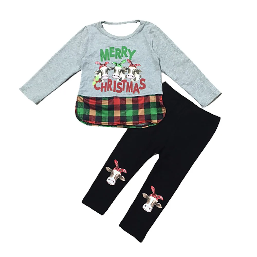 

Детский комплект из топа и брюк, с длинным рукавом