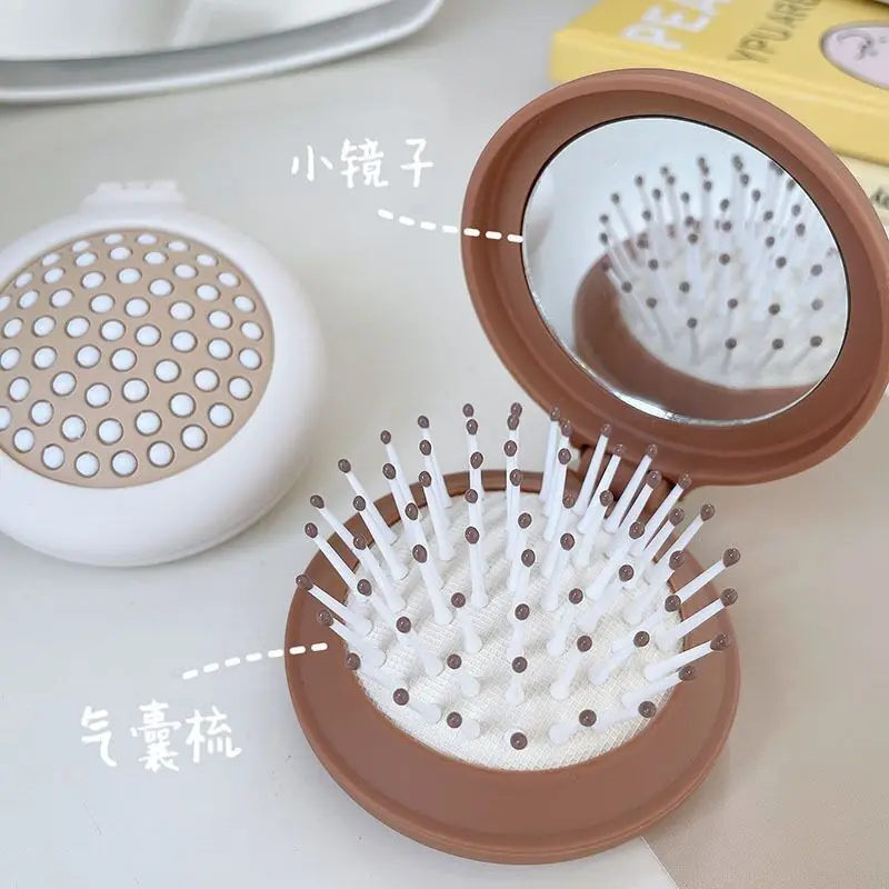 Милая Мини - Расческа Складное Зеркало Круглый Массаж Подушка Гребень Массажный