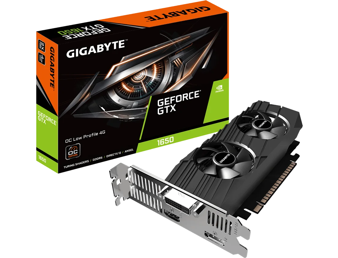 Gigabyte GEFORCE GTX 1650 d6 OC Low profile. Gigabyte GEFORCE GTX 1650 Low profile OC [GV-n1650oc-4gl]. Видеокарта Gigabyte GEFORCE GTX 1650 d6 OC Low profile 4g. Видеокарта Gigabyte GEFORCE GTX 1650 Low profile OC [GV-n1650oc-4gl].