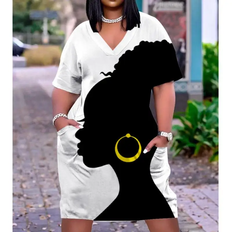 

Skirts for Women Sexy Girl Short Sleeve Party MIDI Dresses Fashionable Woman Slim Pocket Bohemian Black Women Beach Dress