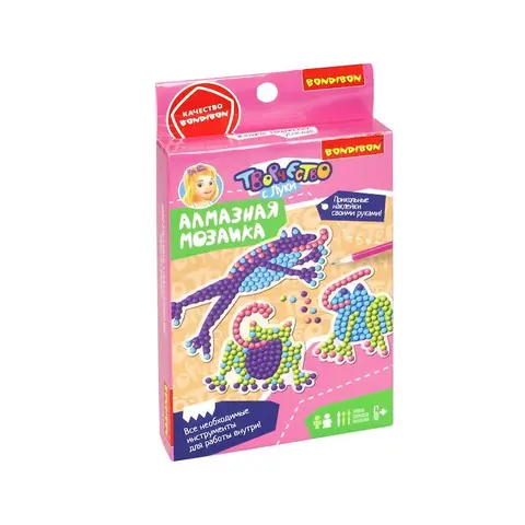 Набор для творчества Bondibon, Алмазная мозаика, наклейки 