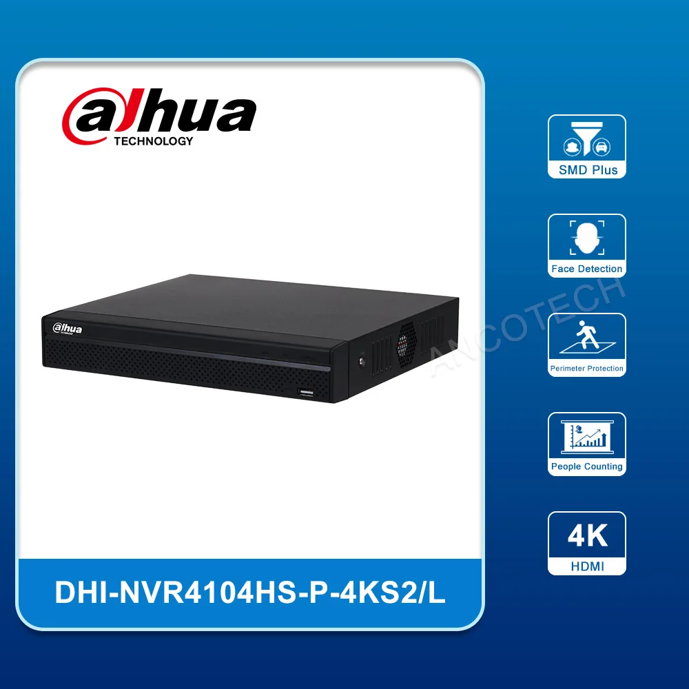 

Dahua NVR4104HS-P-4KS2/L 4-канальный компактный 1U 1HDD 4PoE Сетевой видеорегистратор dahua