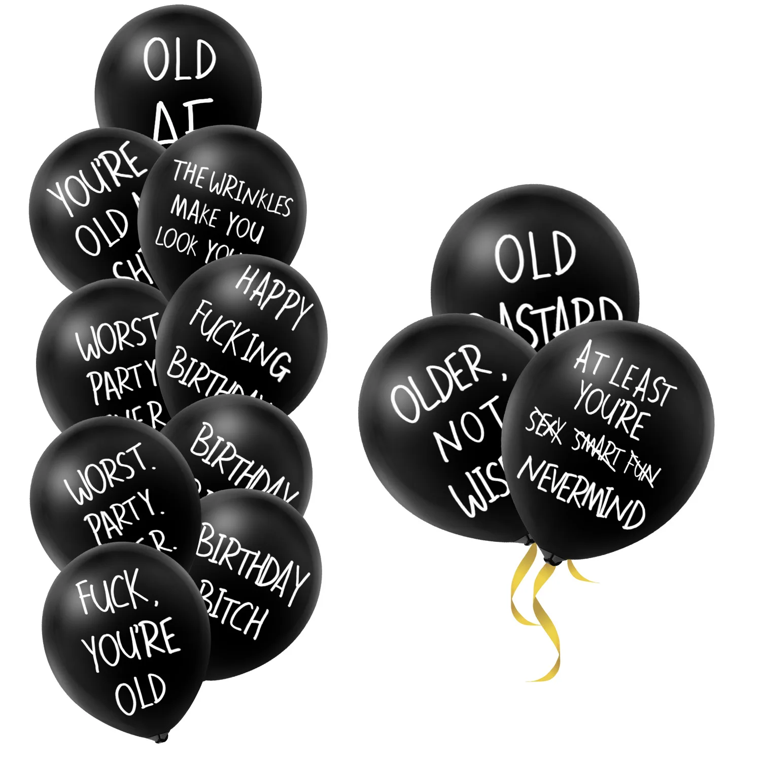 

10pcs Funny Abusive Balloons Birthday Party Latex Balloons Cute Offensive Balloon Rude Air Globos Fuck Birthday Party decoration