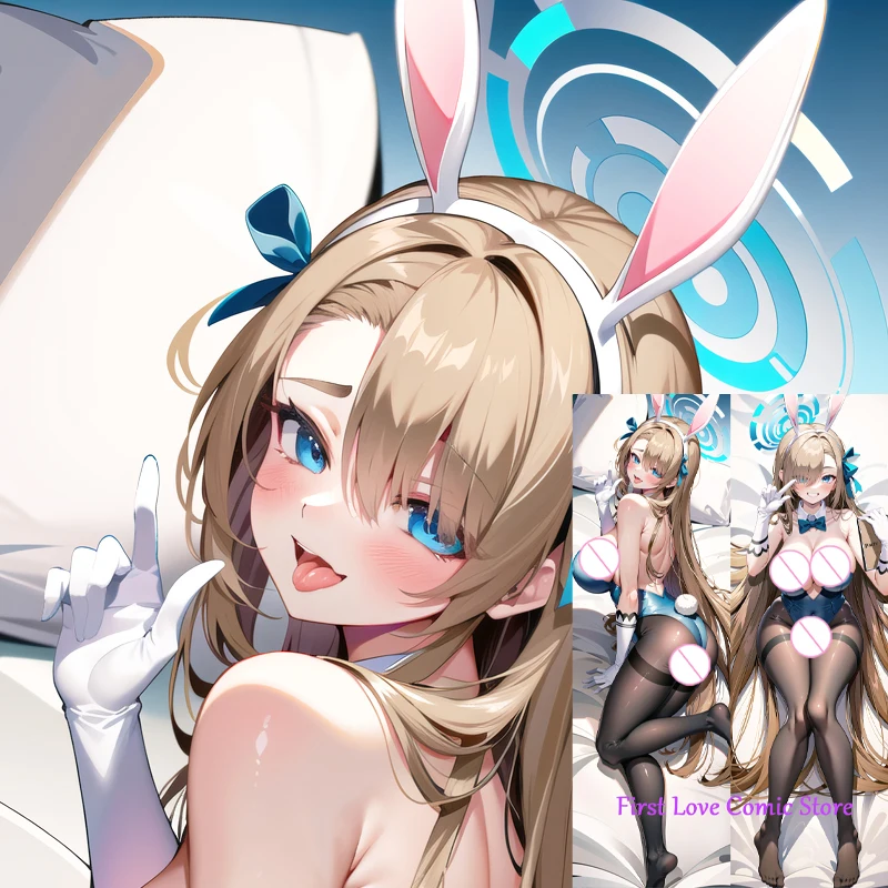 Подушка Двусторонняя наволочка для подушки с принтом в виде кролика